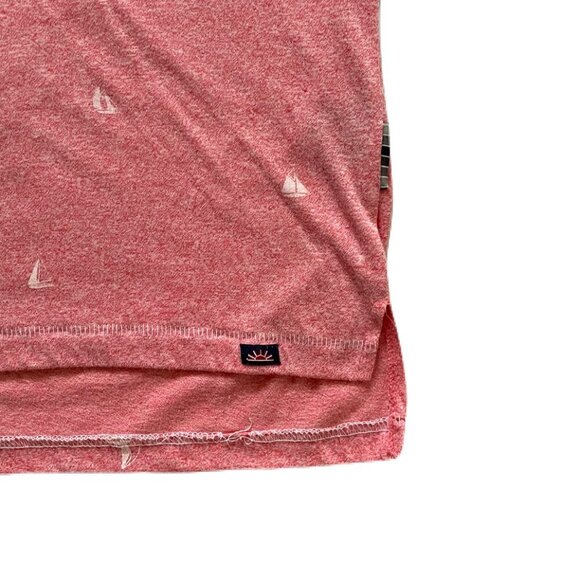 Ditch Plains Ricky Singh T-Shirt Men's Size S Red Sail Boat Pattern Short Sleeve - Picture 4 of 7